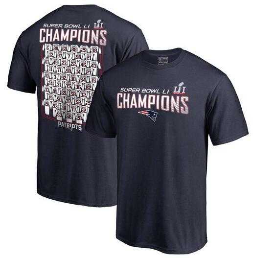 Men's New England Patriots Pro Line by Fanatics Branded Super Bowl LI Champions Roster T-Shirt - Navy FengYun,We sell and wholesale Men's New England Patriots Pro Line by Fanatics Branded Super Bowl LI Champions Roster T-Shirt - Navy FengYun on line form chian!